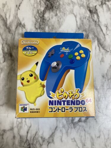 Nintendo 64 Pikachu Controller - Nintendo Imported (Blue) CIB Authentic/Tested - Picture 2 of 13