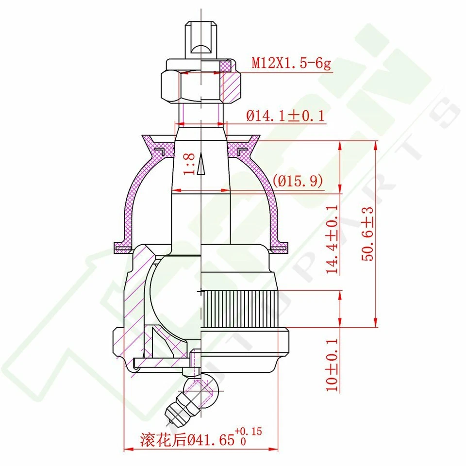 4PCS Front Upper & Lower Ball Joints Suspension Kit Fit For Chevrolet Chevette - Изображение 2 из 4