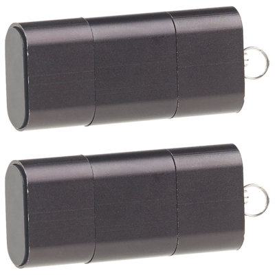 PEARL 2er-Set Mini-Cardreader & USB-Stick für microSD bis 128 GB, USB A & C