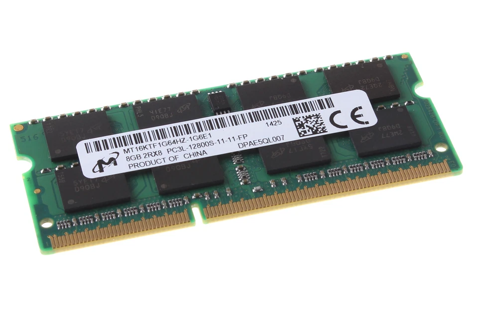Micron 8GB 2RX8 DDR3L 1600MHz PC3L-12800S 1.35V SODIMM Laptop Memory RAM f%%D - Image 3 of 4