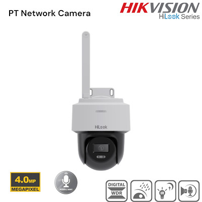 Hilook 4MP WLAN PT Überwachungskamera mit Auto-Tracking 2-Wege Audio Outdoor Ready