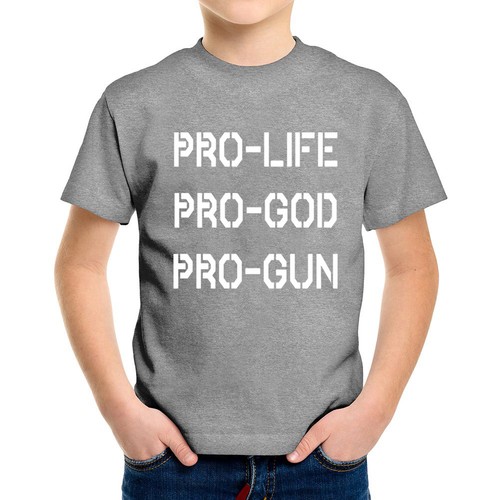 PRO-LIFE PRO-GOD PRO-GUN Kids Youth T Shirt Life Matters Pro Usa Graphic Tee - Picture 12 of 13