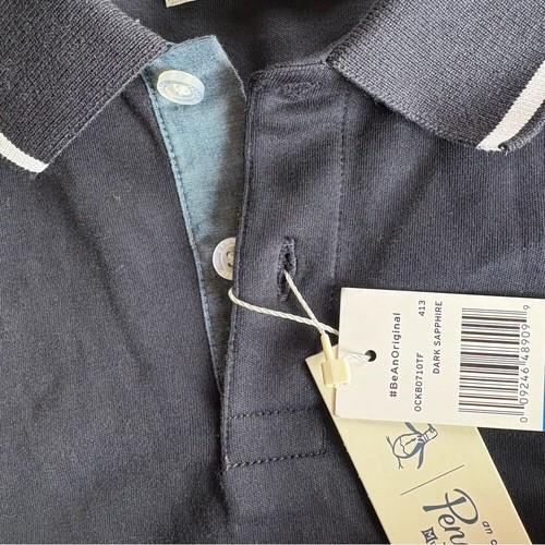 Penguin Mens XL Dark Sapphire Long Sleeve Polo - Picture 5 of 9