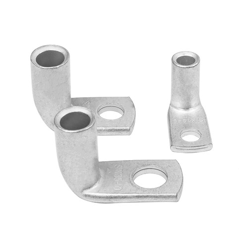 Copper Wire Lug Battery Cable End Ring Terminals Straight/Right-Angled Connector - Picture 9 of 14