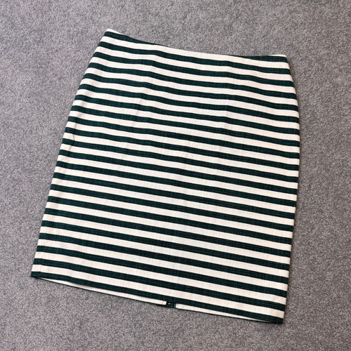 * Gonna a matita Talbots righe bianco verde 100% cotone carriera taglia 6P - Foto 1 di 4