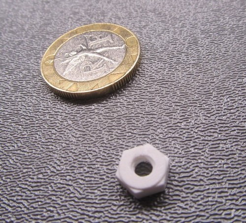 Hex Nut, PTFE Plastic, 6-32 Thread x 5/16" W x 1/8", 5 Pcs - Picture 10 of 11