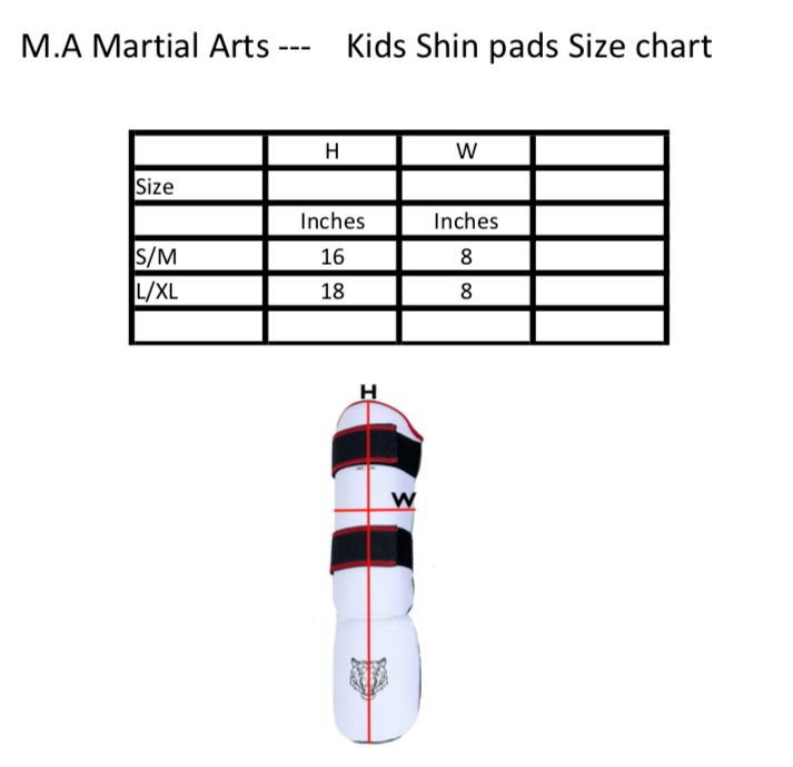 Kids Taekwondo Vinyl Shin Pad InstepPair Guard Boxing Karate
