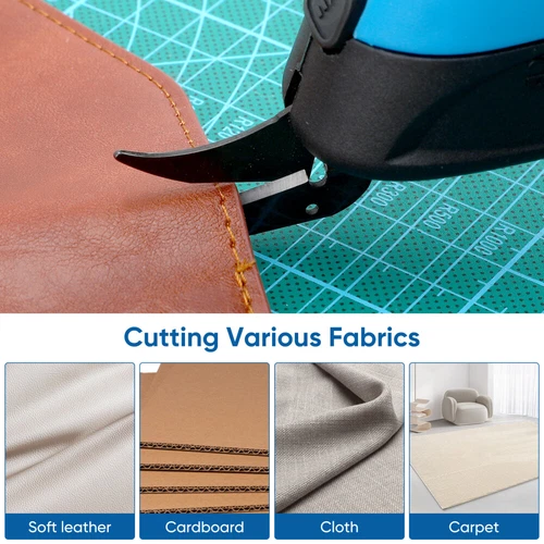 Rechargeable Electric Cloth Fabric Shears Scissors Tailors Cutter with 2 Blades - Picture 2 of 12