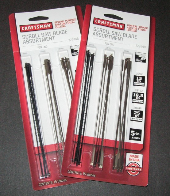 30 Blades Craftsman 9 29448 Scroll Saw Blade Assortment Pin end 5