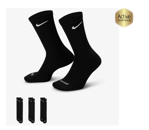 Nike Socks 3 or 6 Pairs Pack Dri-Fit Mens Womens Crew Ankle Cotton Sports Gym - Picture 22 of 42