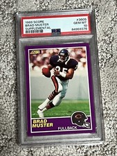 PSA 10 1989 SCORE SUPPLEMENTAL FOOTBALL CARD ROOKIE BRAD MUSTER BEARS