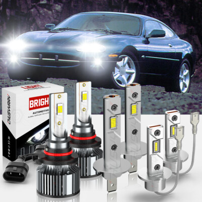 For Jaguar XK8 1997-2006 6pcs LED Headlight Bulbs High/Low Beam +