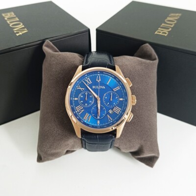 Bulova Wilton Classic Men's Blue Dial 97B170 Quartz Chronograph