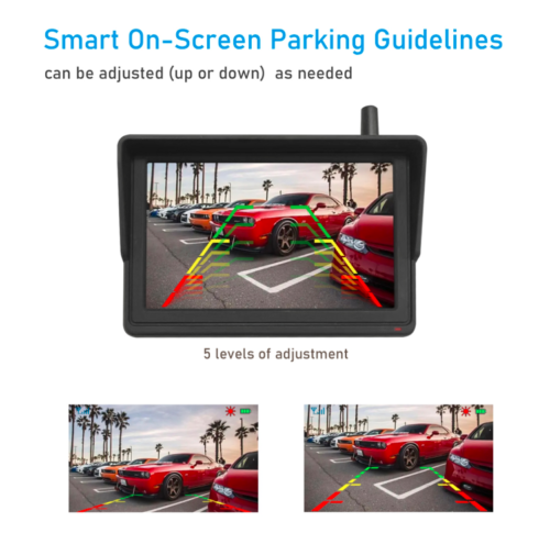 Wireless Backup Camera 1080P 5" Monitor for Jeep Wrangler Spare Tire 2007-2018 - Picture 6 of 14