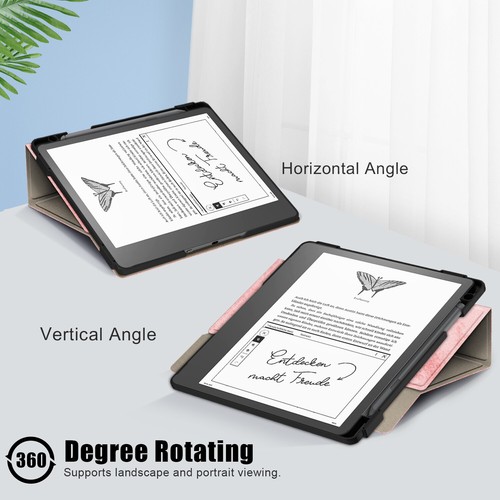 Fr Kindle Scribe 10.2 2022 Swivel Stand Book Folding Folio Cover with Pen Holder - 第 3/13 張圖片