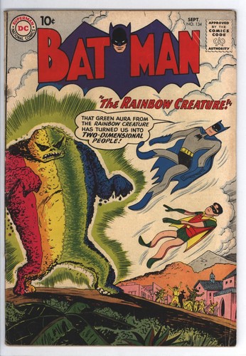 * BATMAN #134 (1960) The Rainbow Creature! Silver Classic Very Good/Fine 5.0 *