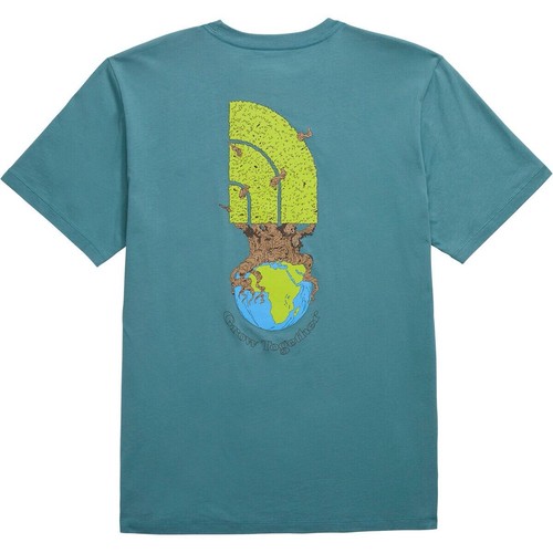 The North Face Men's Algae Blue Crown Shyness Crew Neck Tee Shirt Size M NEW - Picture 4 of 11