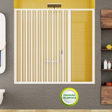 BOX VASCA IN PVC 1 LATO ANTA APRIBILE A SOFFIETTO H. CM 150 BAGNO MODELLO MARY