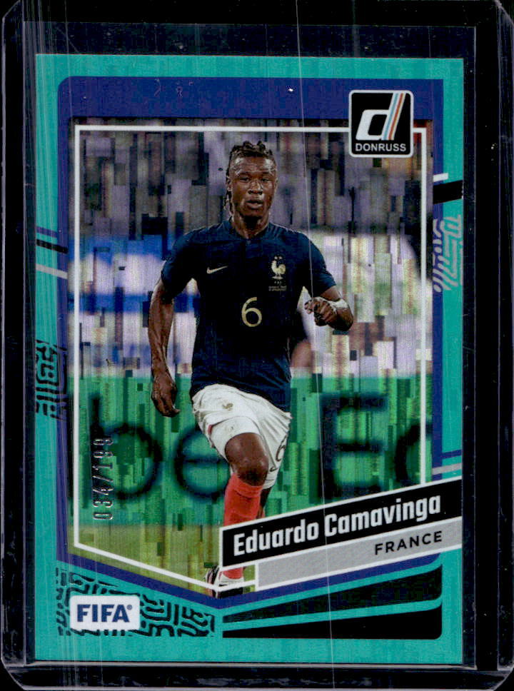 2023-24 Donruss FIFA Eduardo Camavinga Teal #34/199 France
