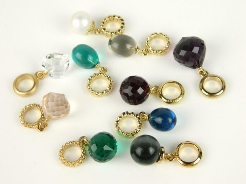 BUY 1 GET 1  10 ENDLESS Multi Color Stone Pearl Vermeil Sterling Dangle Charms#. - Picture 10 of 12