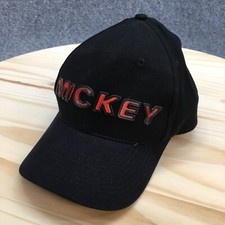 Disney Mickey Mouse Baseball Cap Hat Mens One Size Black Cotton Embroidered