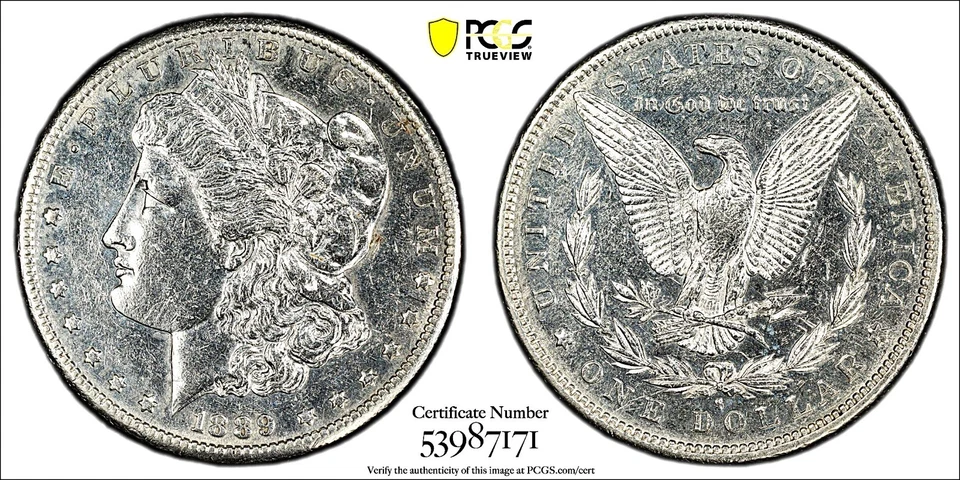 1889-S MORGAN PCGS GENUINE AU DETAILS / EXTREMELY RARE / HARD TO FIND - Image 4 of 4