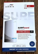 ARRIS - SURFboard S33v3 32 x 8 DOCSIS 3.1 Multi-Gig Cable Modem w 2.5 Gbps Eth