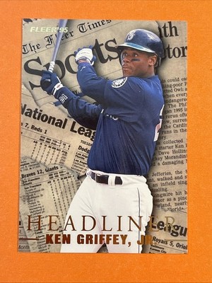 1995 Fleer Update Headlines #11 Ken Griffey Jr Seattle Mariners EX