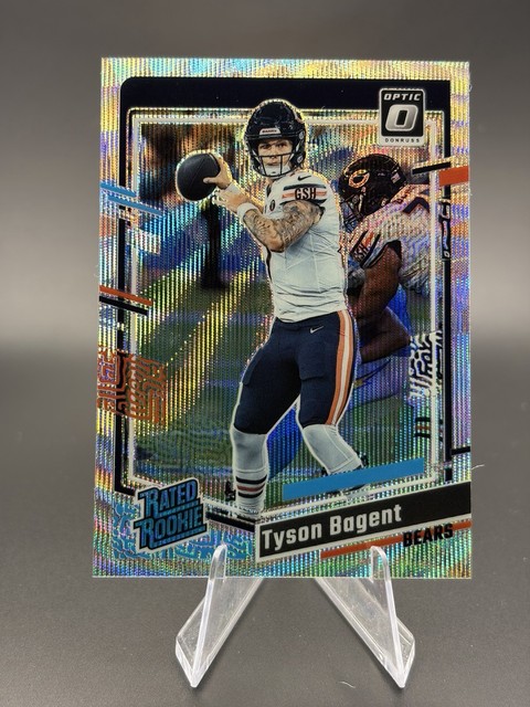 2023 Panini Donruss Optic Tyson Bagent Wave Prizm RC Rated Rookie #/300 Bears SP