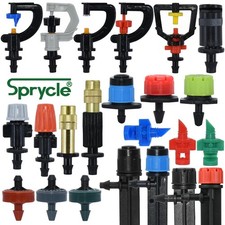 1/4" Drip Irrigation Sprinkler Adjustable Mist Nozzle Garden Micro Spray
