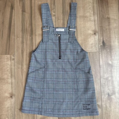 Mezzo Piano Checkered Jumper Skirt S 140Zipper Pocket Used
