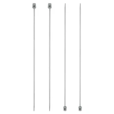 4Pcs 3.0mm Stainless Steel Single Pointed Knitting Needles, 13.8" Length