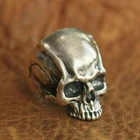 925 Sterling Silver Details Skull Ring Biker Punk Jewelry TA102A US Size 7~15 DZ