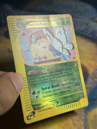 Butterfree 38/165 Reverse Holo Rare Expedition E Reader Series Pokémon Card PL - Picture 4 of 5