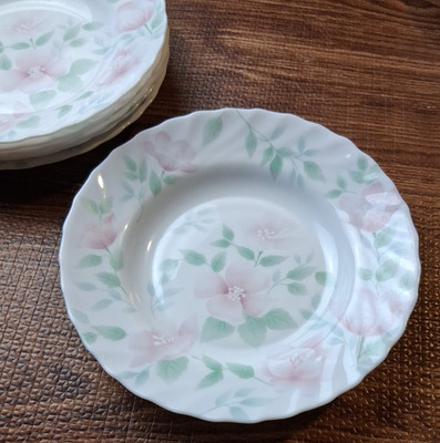 Arcopal France Florentine Soup Bowl Lg Rim 9 Inch Vintage Floralies Set Of 6