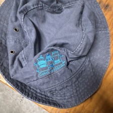 Embroidered Canal de Panama Gray Bucket Hat Men One Size Travel Summer Casual