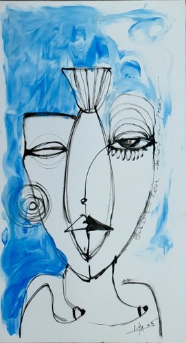 Original Acrylic/Oil Painting Cuban Art 8”x14.5” Artwork on Cardstock by LISA