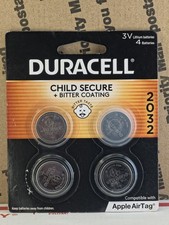 Duracell CR2032 3V Lithium Coin Battery 4-Pack Expiration: 03/2033 
