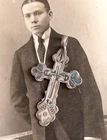 vintage Orthodox pectoral cross crucifix Silver 84 Imperial Russian Christian