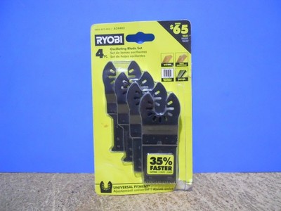 RYOBI 4-Piece Wood and Metal Oscillating Multi-Tool Blade Set A24402