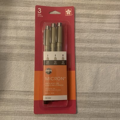 Sakura Pigma Micron Pens Assorted 3/Pkg-Black 50057