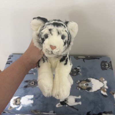 SOS Save our Space White Bengal Tiger Black & White 18'' Plush Stuffed Animal