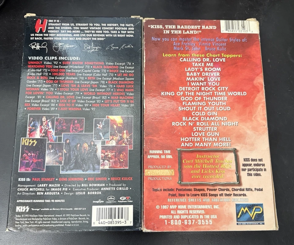KISS VHS Video Tape Guitar Method In The Style Of Kiss & X-Treme Close Up - Image 2 of 3