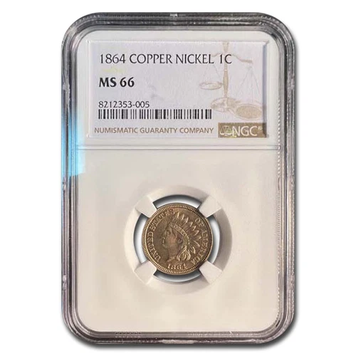 1864 Indian Head Cent MS-66 NGC (Copper Nickel)