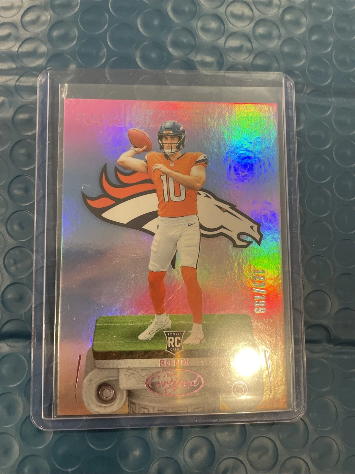 Bo Nix Panini Certified Franchise Foundations #8 Mirror Pink