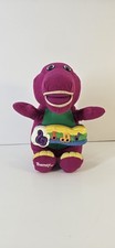Vtg 2001 Sparkle 'N Sing Barney Plush Toy w/ Music Lights BROKEN BATTERY PACK
