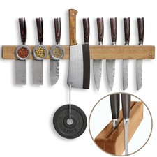 Premium 24 inch Magnetic Knife Holder for Wall with 2x Storage Ch... Fast Ship