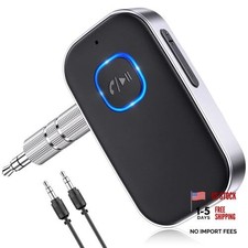 COMSOON Bluetooth Receiver for Car, Noise Cancelling 3.5mm AUX Black Silver