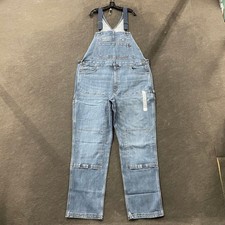 DULUTH TRADING Ballroom Denim Bib Overalls Men's Size 42x34 Blue 