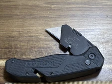 KOBALT FASTBACK LOCKBACK CARPET KNIFE UTILITY RAZOR RESCUE BLACK EDC  1672L